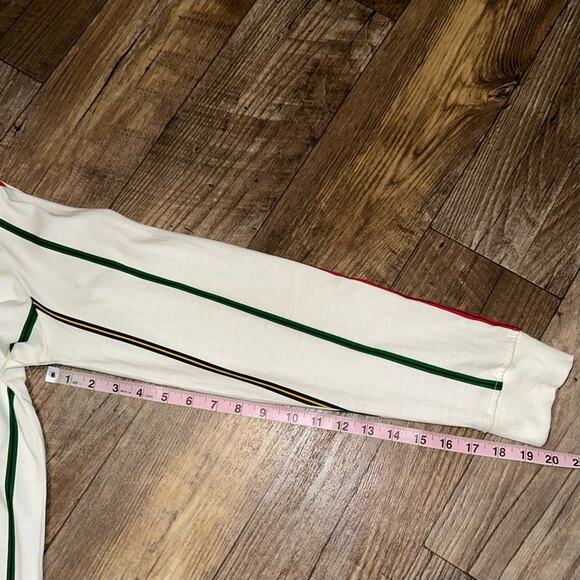 Guess Men’s Embroidered Spell Out Striped Long Sleeve T-Shirt Size Small - Picture 10 of 12